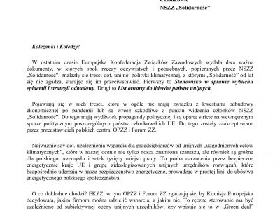 Piotr Duda: cele klimatyczne przesłaniają strategię odbudowy ekonomicznej po pandemii