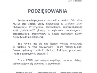 Przemysław Darowski wybrany członkiem Rady Nadzorczej – podziękowania