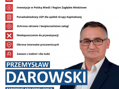 Przemysław Darowski – nr 1 na liście kandydatów