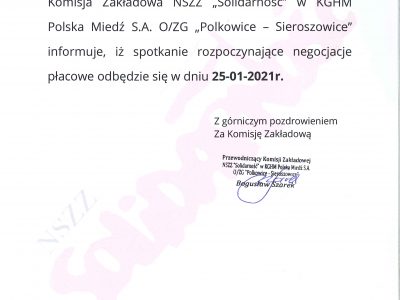 KGHM: rozpoczęcie negocjacji płacowych