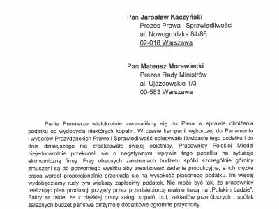Józef Czyczerski napisał do Prezesa PiS i Premiera ws. Polskiego Ładu