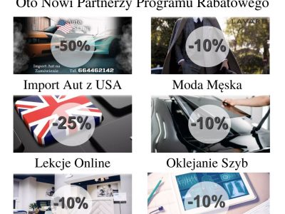 Nowi Partnerzy Programu Rabatowego